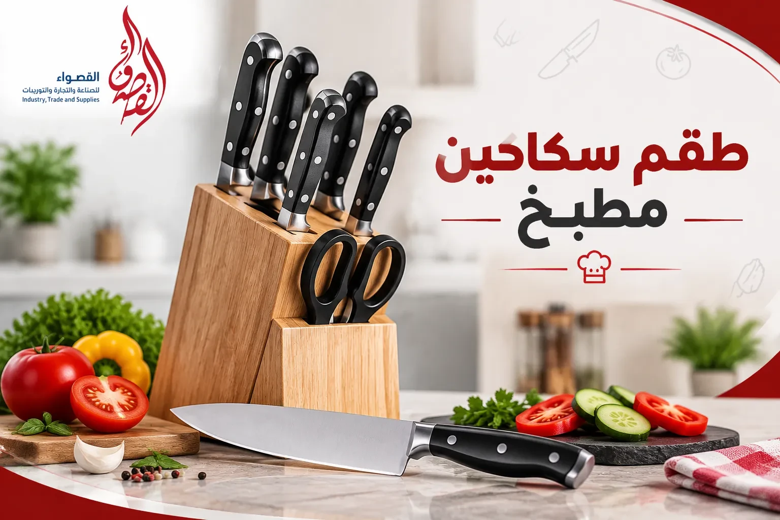 طقم سكاكين مطبخ